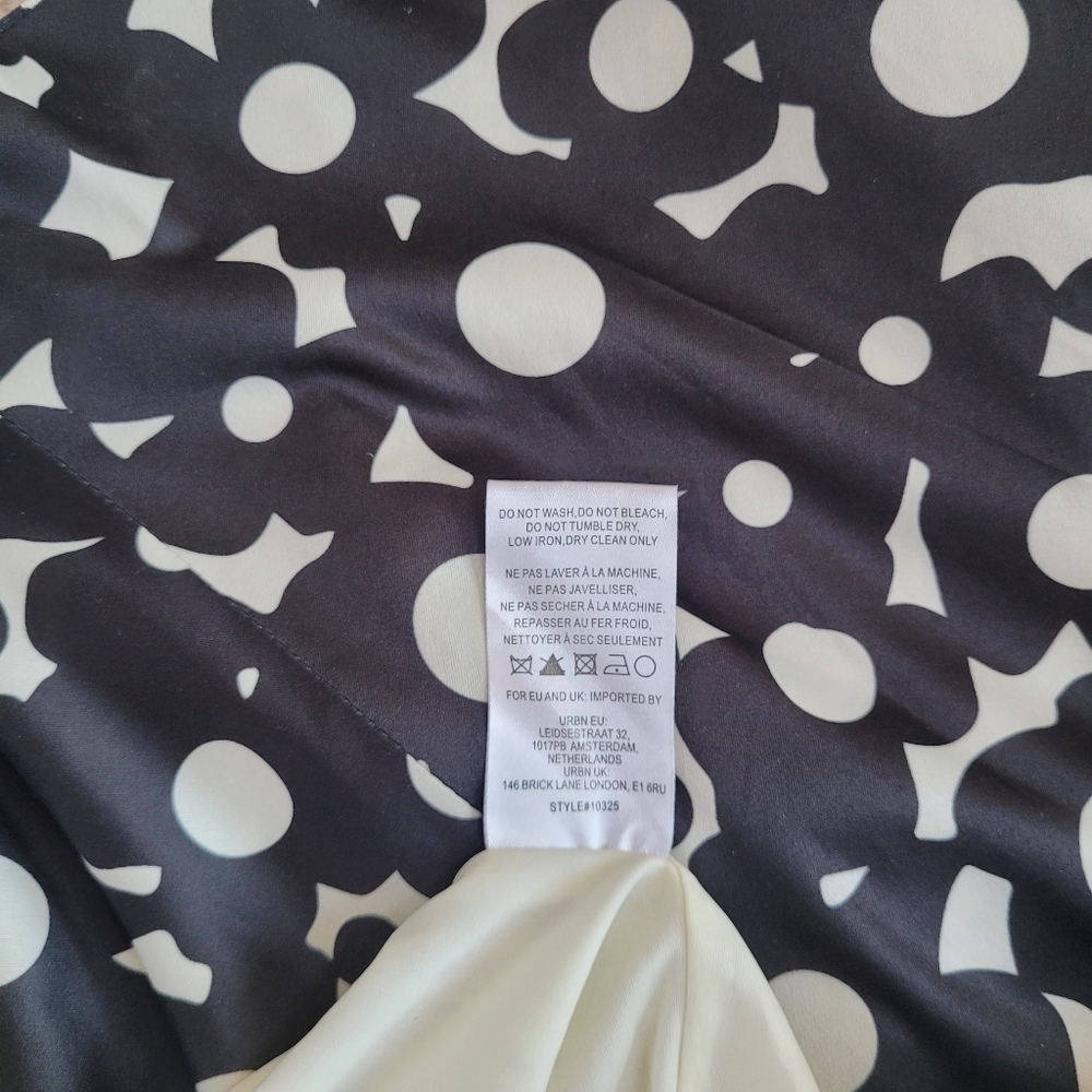 *NWT* Anthropologie HUTCH Flounced Shoulder-Tie Midi Dress Black/White Size S - Picture 15 of 15